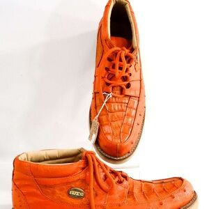 Vintage Exotic Bilbo Men's Sefeni Ostrich Leather Shoes size 10